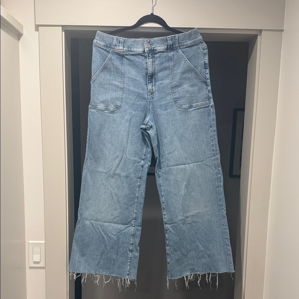 Frame Denim Sky Blue Wide Leg Jeans